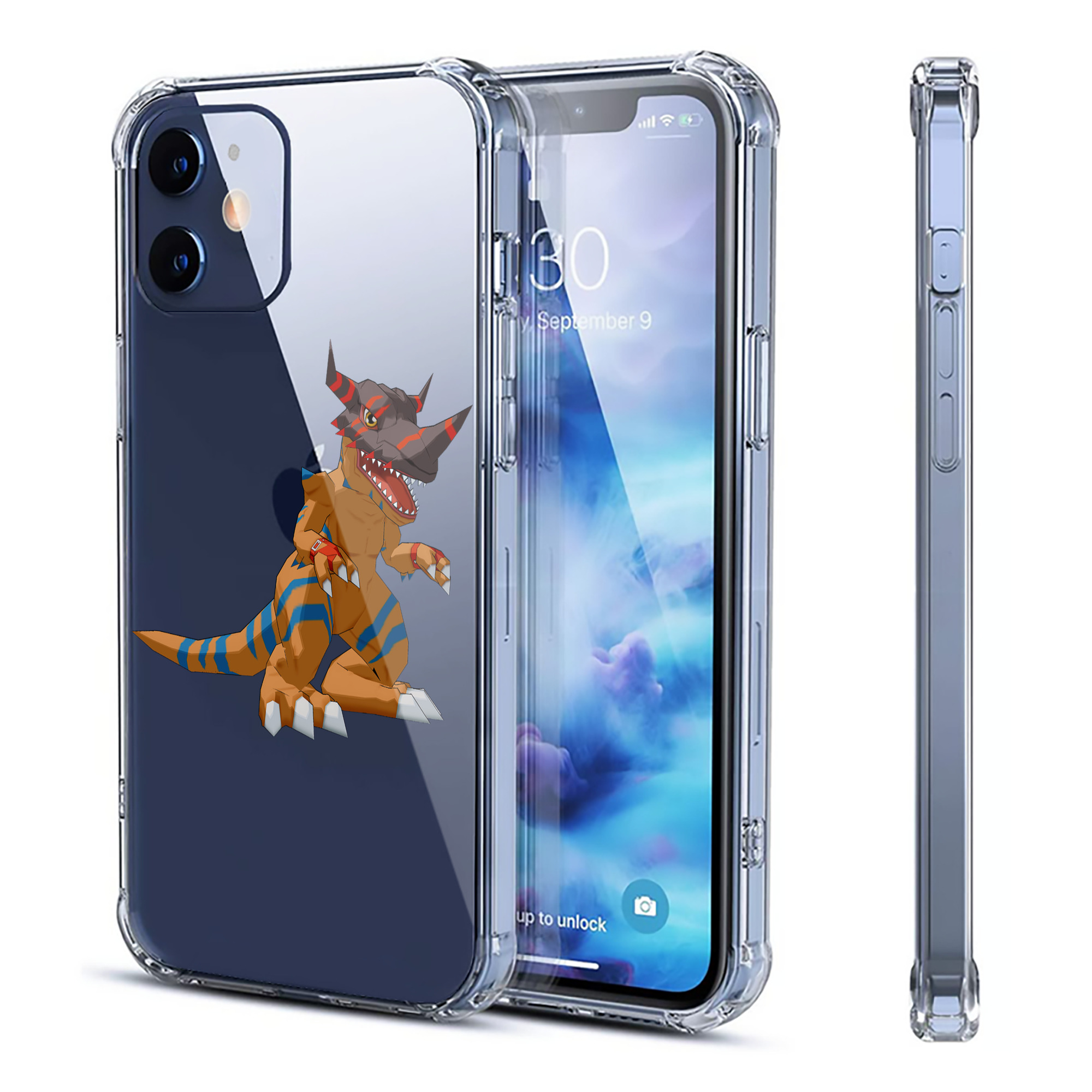 （画像用） Digimon デジタルモンスター/デジモン 【iPhone 12シリーズ対応】透明スマホケース（クリアソフトケース）